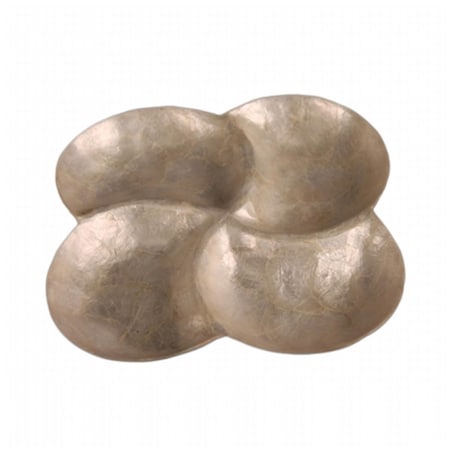 Cheungs 8.5 in. Natural Capiz Clove Shaped Tray CRBH-15